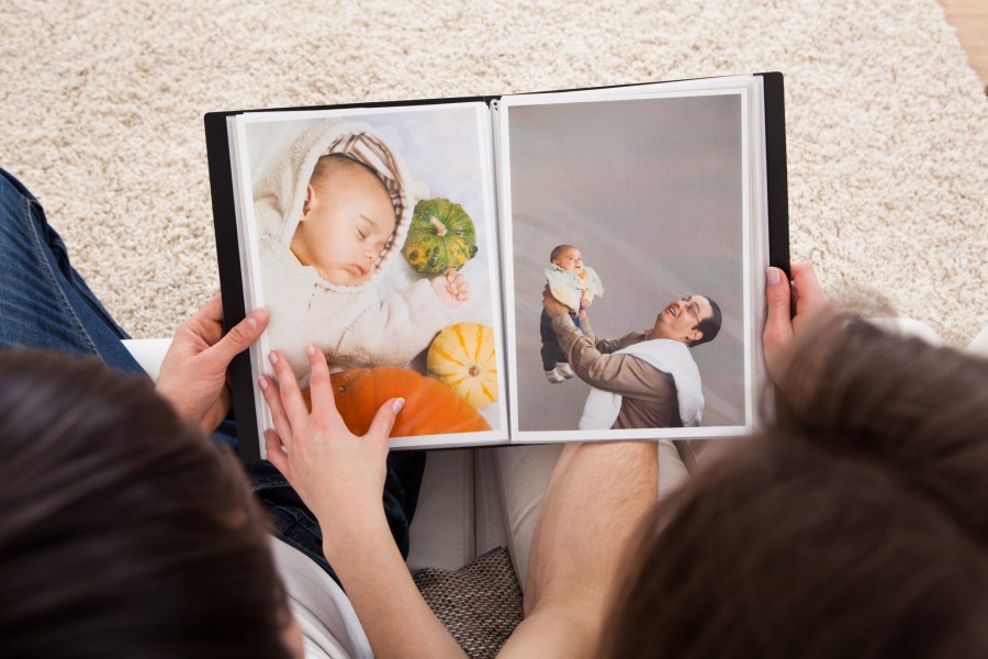 Albums photo avec des souvenirs personnalisés